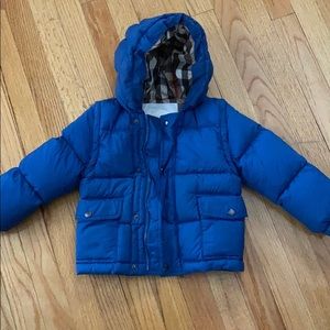 Boys burberry size3 puffer to beat
